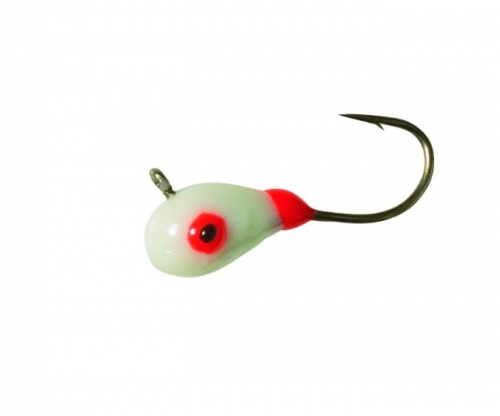 Clam Drop Jig XL 1/16 oz Glow White Jagged Tooth Tackle