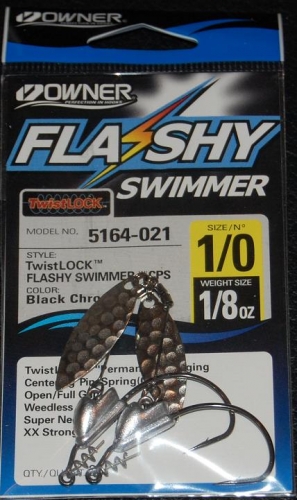Owner 5164 FLASHY SWIMMER Size 1/0 Hook Weight 1/8 oz Jagged Tooth