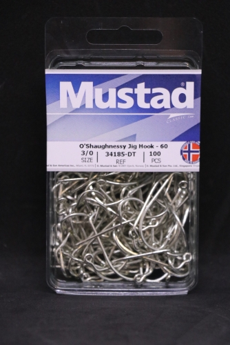 Mustad 34185-DT 60 degree Jig Hook Size 3/0 Jagged Tooth Tackle