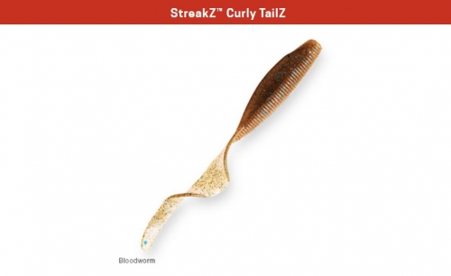 Z-Man StreakZ Curly TailZ Bloodworm Jagged Tooth Tackle