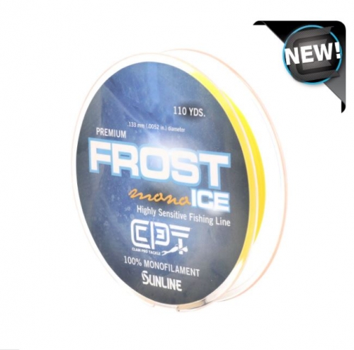 Clam Frost Ice Monofilament Gold 2 LB Test Jagged Tooth Tackle
