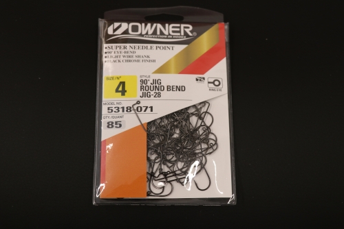 Owner 5318 90° JIG HOOKS Size 4 Jagged Tooth Tackle