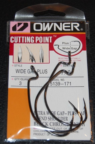 Owner 5139 Wide Gap Plus Size 7/0 Hook Jagged Tooth Tackle