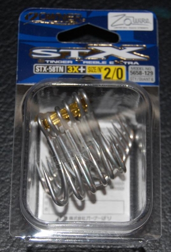 Owner Stinger X 58 Zo-Wire Treble Hooks Size 2/0 Jagged Tooth Tackle