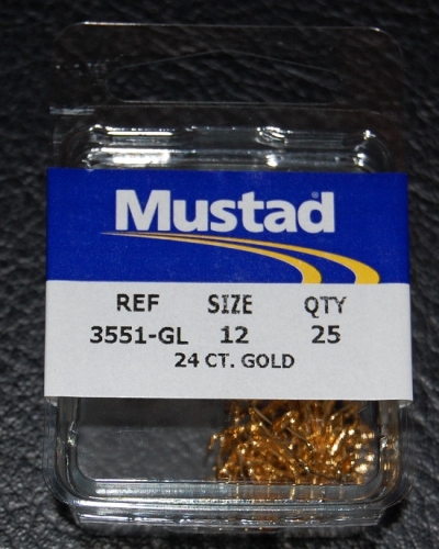 Mustad 3551-GL Gold Treble Hooks Size 12 Jagged Tooth Tackle