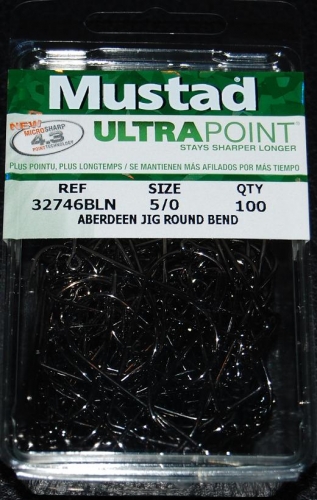 Mustad 32746NP-BN Ultra Point 90 degree Jig Hooks Size 5/0 Jagged Tooth  Tackle