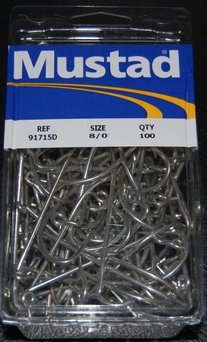 Mustad 91715-DT 90 degree Duratin Jig Hooks Size 8/0 Jagged Tooth