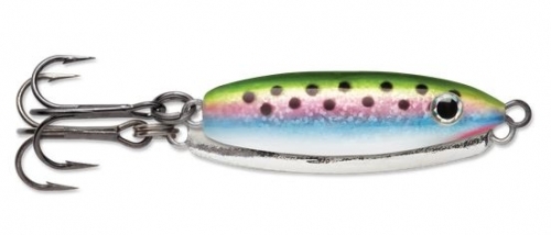 VMC Rattle Spoon Ice Lure 1/8 oz Rainbow Trout Jagged Tooth Tackle