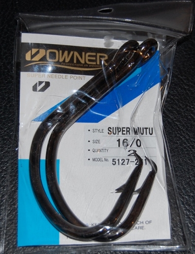 Owner 5127 Super Mutu Circle Hooks Size 16/0 Jagged Tooth Tackle