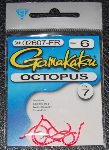 Gamakatsu 026 Octopus Fish Hooks Size 6 Jagged Tooth Tackle