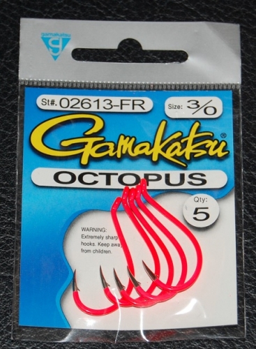Gamakatsu 026 Octopus Fish Hooks Size 3/0 Jagged Tooth Tackle