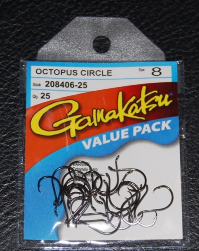 Gamakatsu 208 Octopus Circle Hooks Size 8 Jagged Tooth Tackle