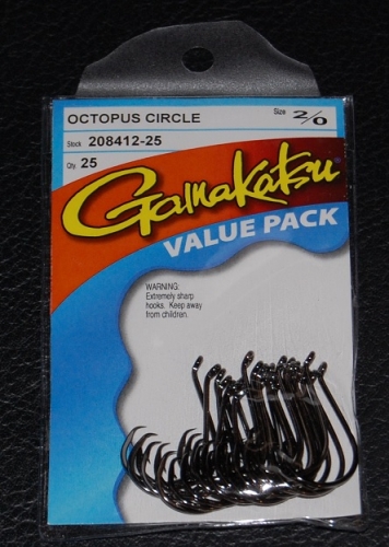 Gamakatsu 208 Octopus Circle Hooks Size 2/0 Jagged Tooth Tackle