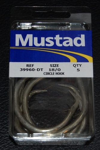 Mustad 39960-DT Duratin Circle Hooks Size 18/0 Jagged Tooth Tackle