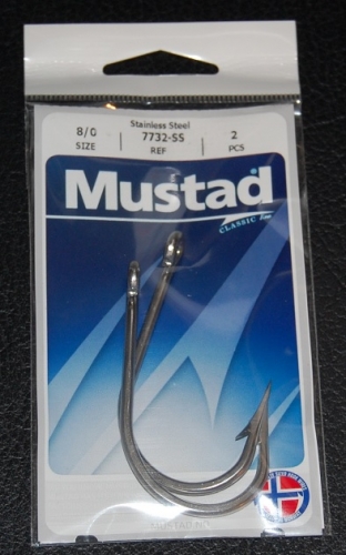 Mustad 7732SS Stainless Steel Tuna Hooks Size 8/0 Jagged Tooth Tackle