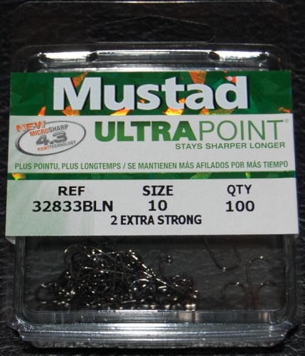 Mustad 32833NP-BN Ultra Point 2X Jig Hooks Size 10 Jagged Tooth Tackle