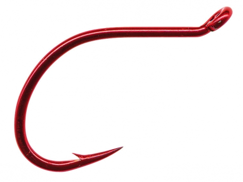 6 Pack Mustad Ultra Point Red 10546NPRB-04 Drop Shot Hooks Size 4 Wide Gap