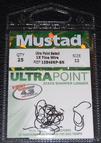 Mustad 10549NP-BN Mosquito Finesse Hooks Size 12 Jagged Tooth Tackle
