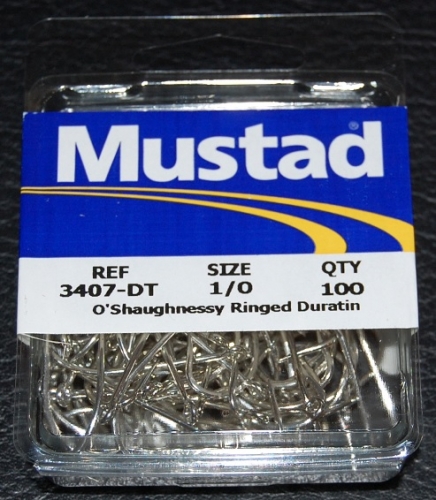 Mustad 3407-DT Saltwater J Hooks Size 1/0 Jagged Tooth Tackle