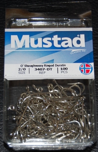 Mustad 3407-DT Saltwater J Hooks Size 2/0 Jagged Tooth Tackle