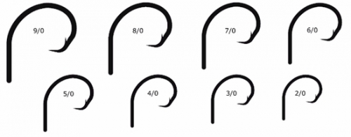 Mustad 39941NP-BN Demon Offset Circle Hooks Size 9/0 Jagged Tooth Tackle