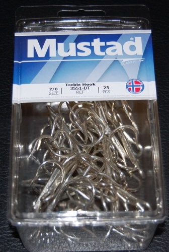 Mustad 3551 DT Treble Hooks Sizes 1/0-14/0 - Barlow's Tackle