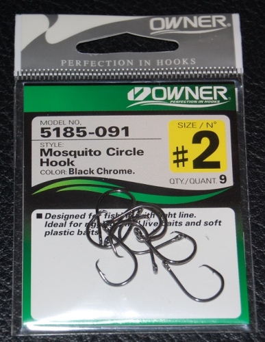 Owner 5185 Mosquito Circle Hooks Size 2 Jagged Tooth Tackle