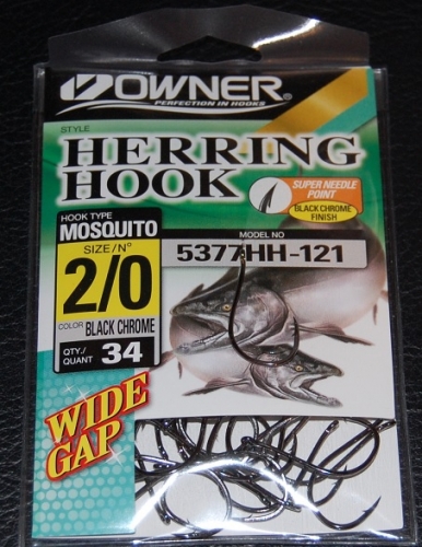 Owner Herring Hooks Size 2/0 Jagged Tooth Tackle