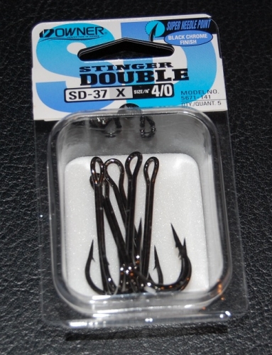 Owner 5671 Double Frog Hooks Size 4/0 Jagged Tooth Tackle