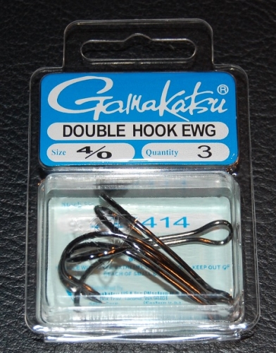 Gamakatsu 226 EWG Double Hooks Size 4/0 Jagged Tooth Tackle