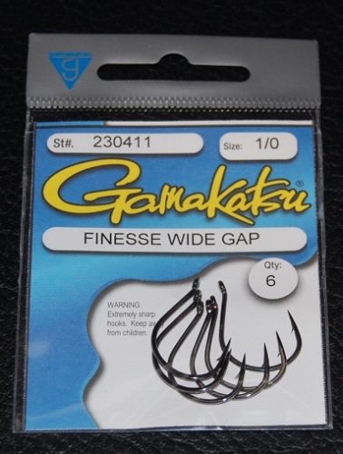 Gamakatsu 230 Finesse Wide Gap Hooks Size 1/0 Jagged Tooth Tackle