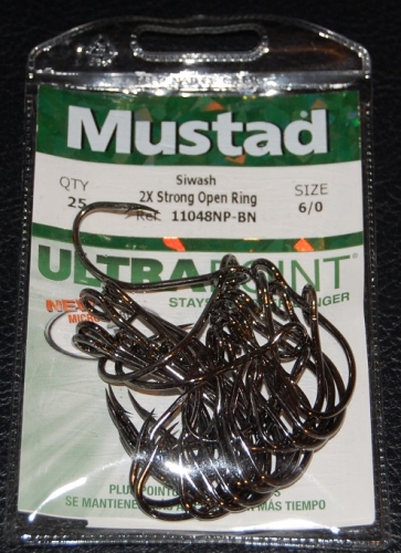 Mustad Ultra Big Gun Hook Black Nickel Size 9/0 - 3 per Pack