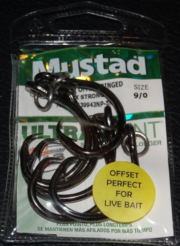 Mustad R39943 Ultra Point Ringed Circle Hooks Size 9/0 Jagged Tooth Tackle