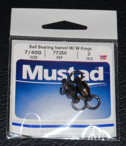 Mustad Ball Bearing Swivel with Welded Rings Size 7/400