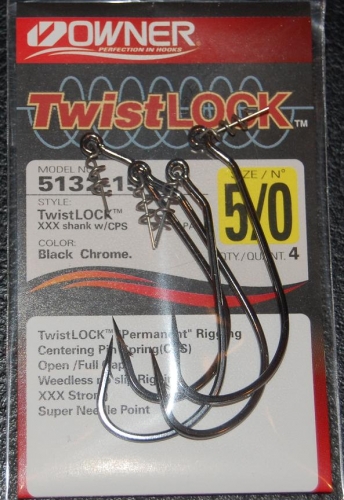 Owner 5132 TWISTLOCK 3X w/ Centering Pin Size 5/0 Jagged Tooth Tackle