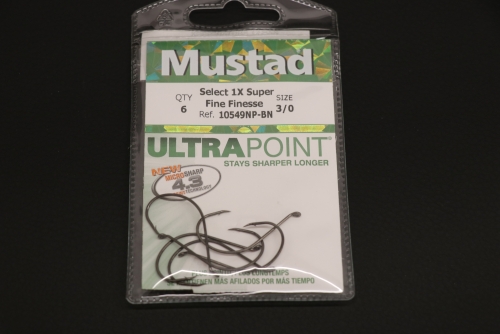 Mustad 10549NP-BN Mosquito Finesse Hooks Size 3/0 Jagged Tooth Tackle