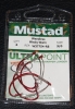 Mustad W37754NP-RB Red Wide Gap Weedless Hooks - Size 3/0