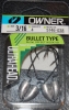 Owner BULLET TYPE Size 1/0 Hooks - Size 3/16 oz