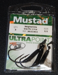 Mustad 38101W Weighted KVD Grip Pin Size 5/0 1/4 oz Jagged Tooth Tackle