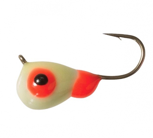 Clam Drop Jig 1/16 oz Glow White Jagged Tooth Tackle