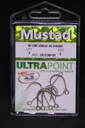 Mustad 10121NP-DT Kaiju Inline Single Hooks Size 2 Jagged Tooth Tackle