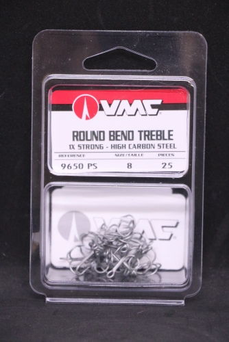 VMC 9650PS Perma Steel Treble Hooks Size 8 Jagged Tooth Tackle