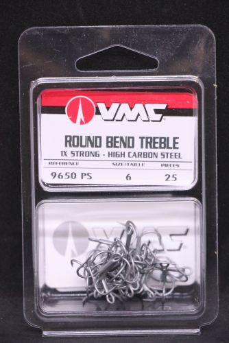 VMC 9650PS Perma Steel Treble Hooks Size 6 Jagged Tooth Tackle