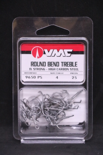 VMC 9650PS Perma Steel Treble Hooks Size 4 Jagged Tooth Tackle