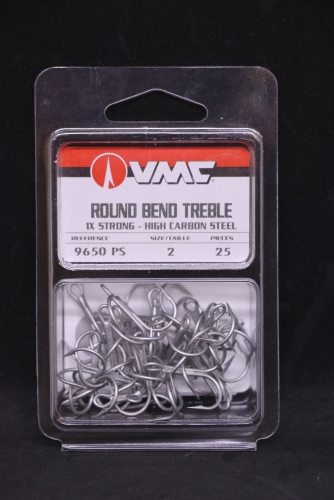 VMC 9650PS Perma Steel Treble Hooks Size 2 Jagged Tooth Tackle
