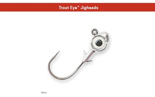 Z-Man Trout Eye Jigheads 1/4 oz Glow Jagged Tooth Tackle