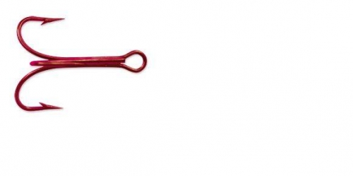 Mustad 3551-RB Red Treble Hooks Size 18 Jagged Tooth Tackle