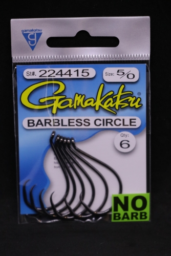 Gamakatsu Circle Inline Point Barbless Octopus Hook Size 5/0
