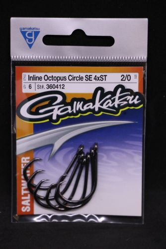 Gamakatsu Octopus Circle 4X Strong Straight Eye Inline Point Size