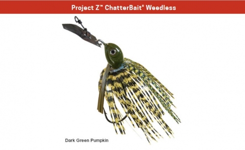 Z-Man Project Z ChatterBait Weedless 3/8 oz Dark Green Pumpkin